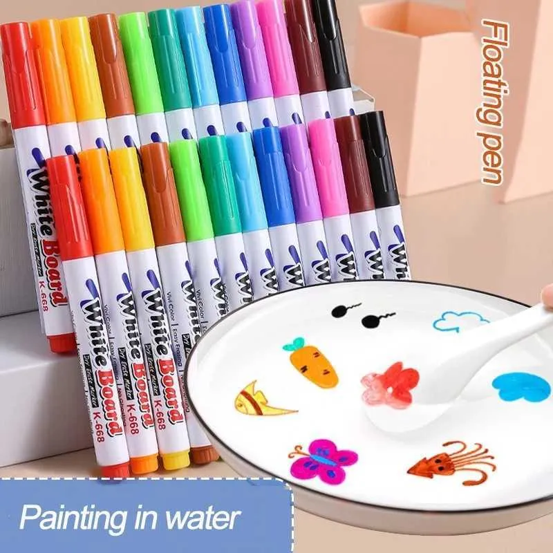 Magical Paint Pen Pack Set Brush Pens In 8/For Kids Early Art Education And  Drawing, Water Floating Doodles, Magic Whiteboard Marker P230427 From  Musuo05, $13.37